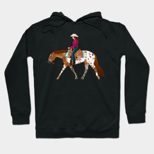 Flashy Appaloosa Western Pleasure Horse - Equine Rampaige Hoodie